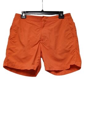 Sid Mashburn Men's Zip Front Standard Swim Short Orange-Size 34